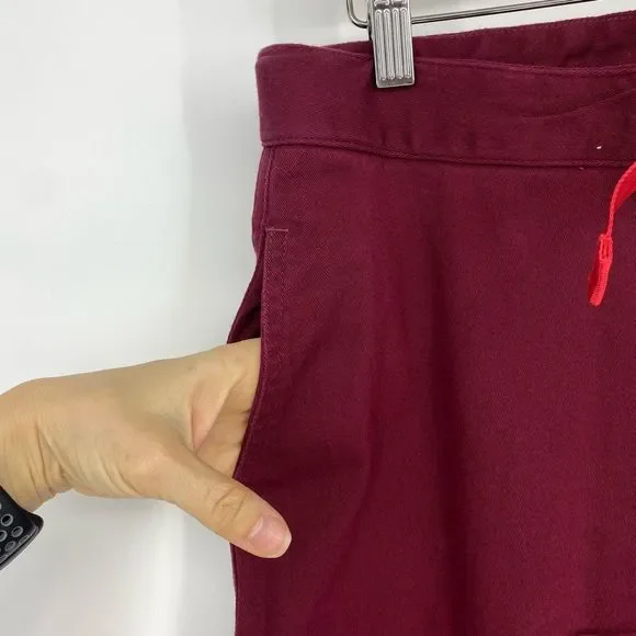 Topo Designs Womens Climb Pants Size L Organic Cotton Outdoor Hiking NWT Burgund - Picture 11 of 15